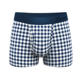 The Mad For Plaid | Navy Gingham Ball Hammock® Pouch Trunks Underwear - Shinesty - Flyclothing LLC