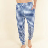 The Mad for Plaid | Navy Gingham SleepDeep™ Men’s Pajama Joggers - Shinesty - Flyclothing LLC