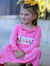 Fall Thanksgiving& Halloween "GOBBLE" Smock Embroidery Baby Girl Dress - Rylee Faith Designs - Flyclothing LLC