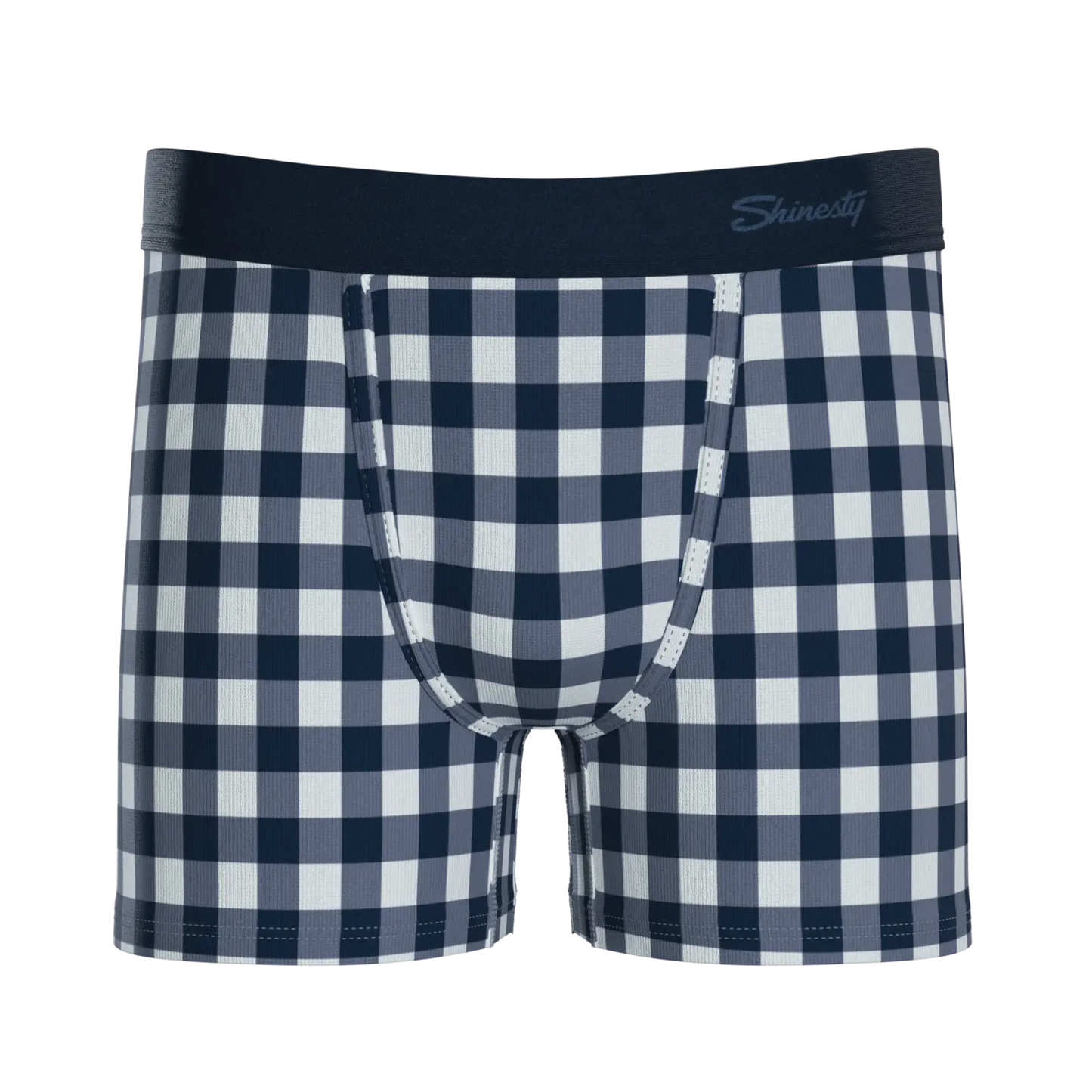 The Mad for Plaid | Navy Gingham Boy's Boxer Briefs - Shinesty - Flyclothing LLC