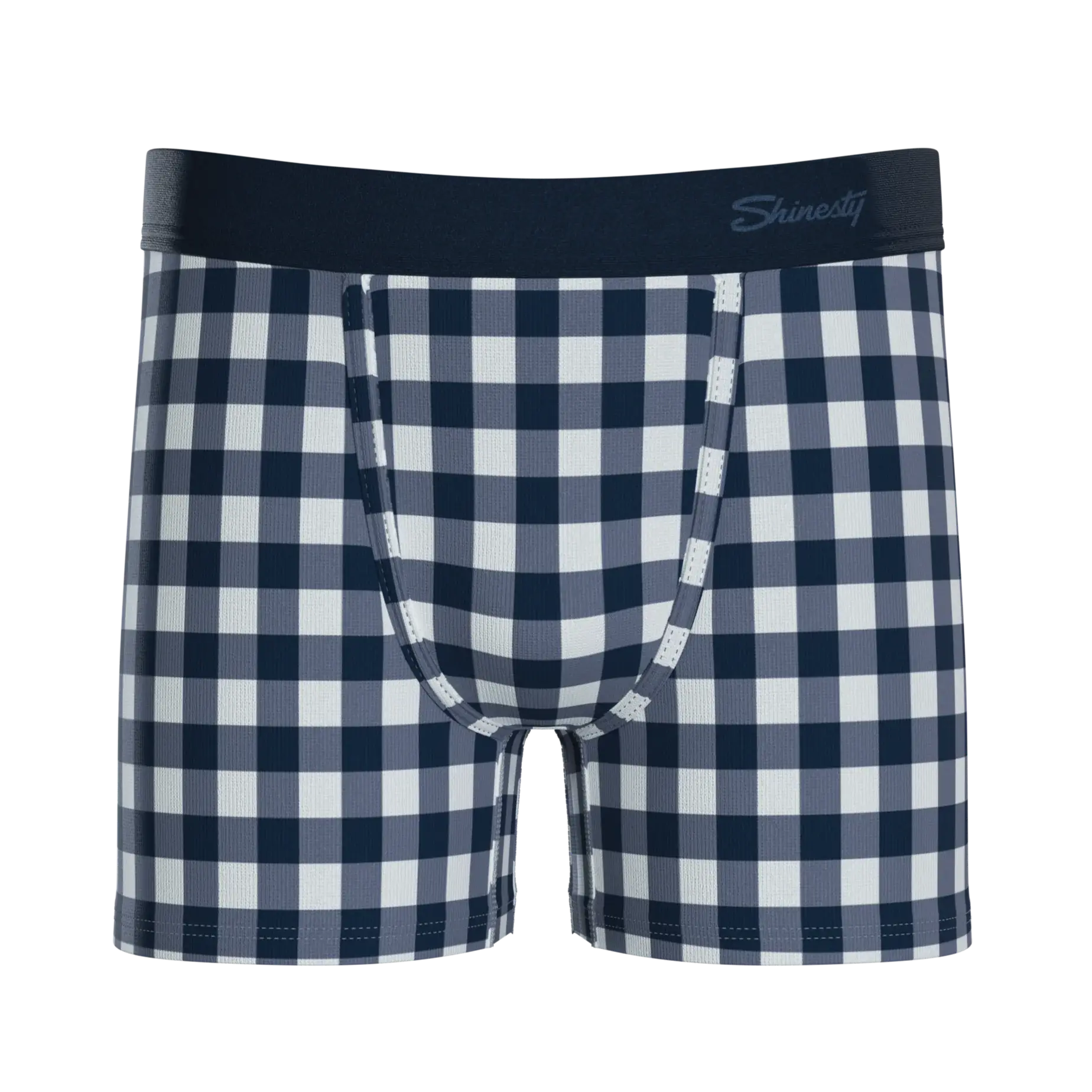 The Mad for Plaid | Navy Gingham Boy's Boxer Briefs - Shinesty - Flyclothing LLC
