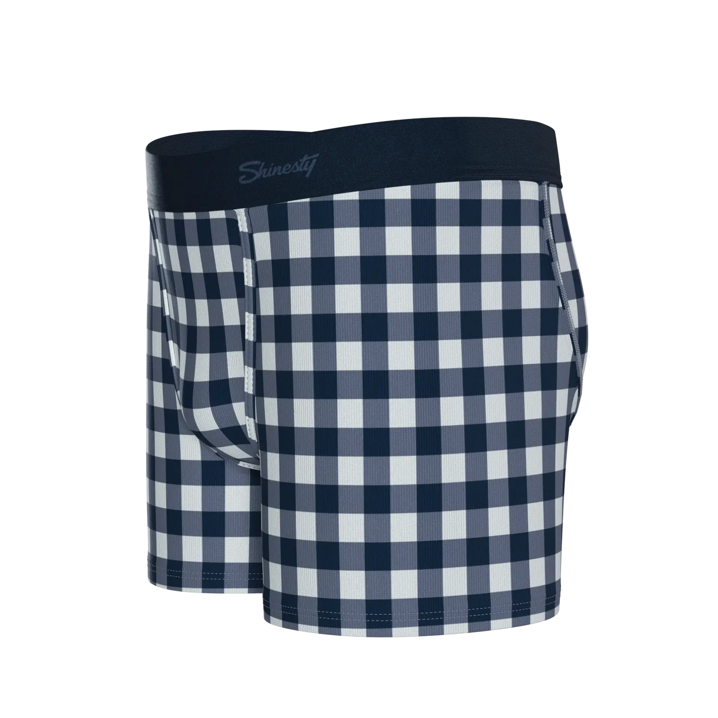 The Mad for Plaid | Navy Gingham Boy's Boxer Briefs - Shinesty - Flyclothing LLC