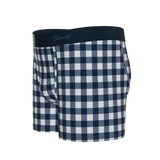 The Mad for Plaid | Navy Gingham Boy's Boxer Briefs - Shinesty - Flyclothing LLC