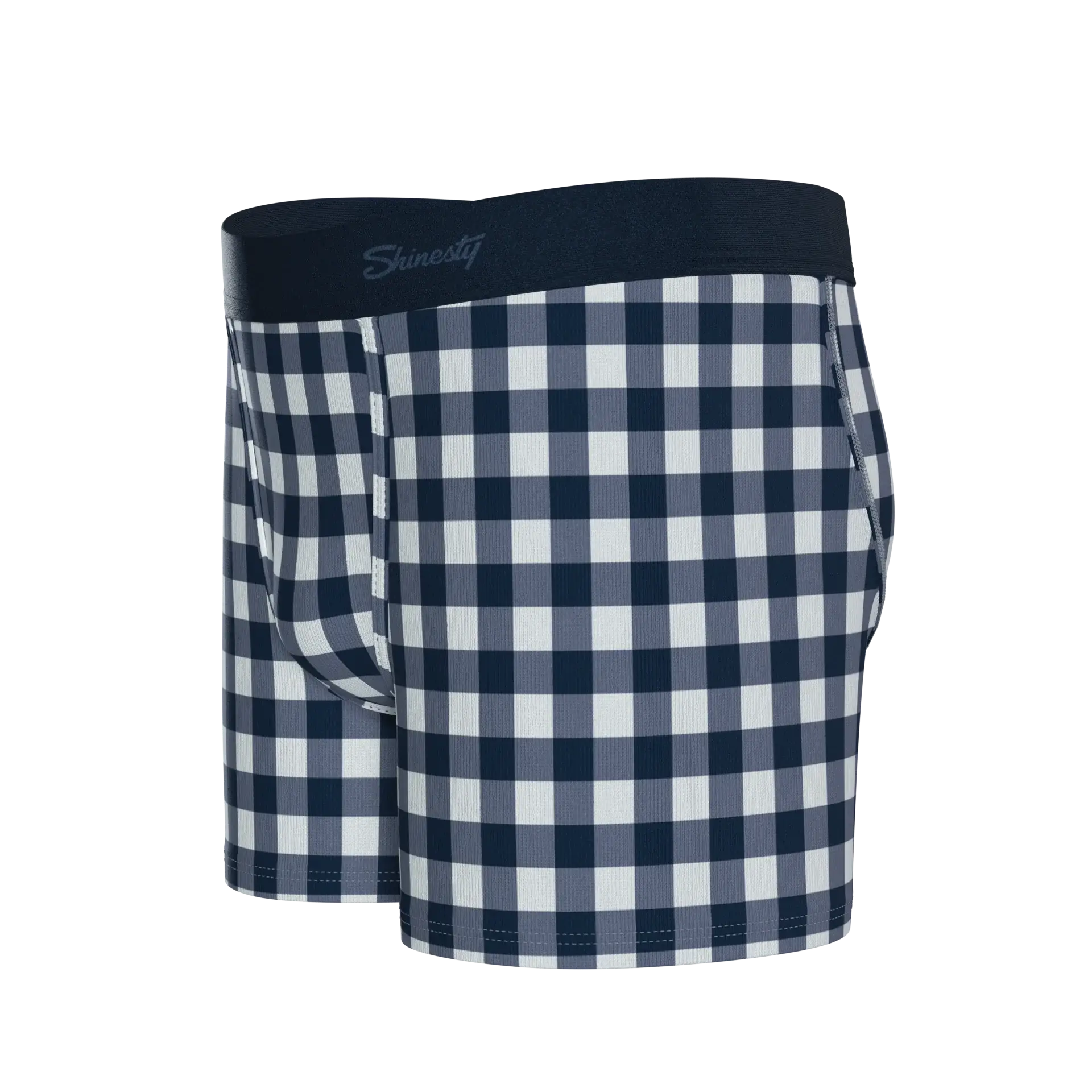 The Mad for Plaid | Navy Gingham Boy's Boxer Briefs - Shinesty - Flyclothing LLC