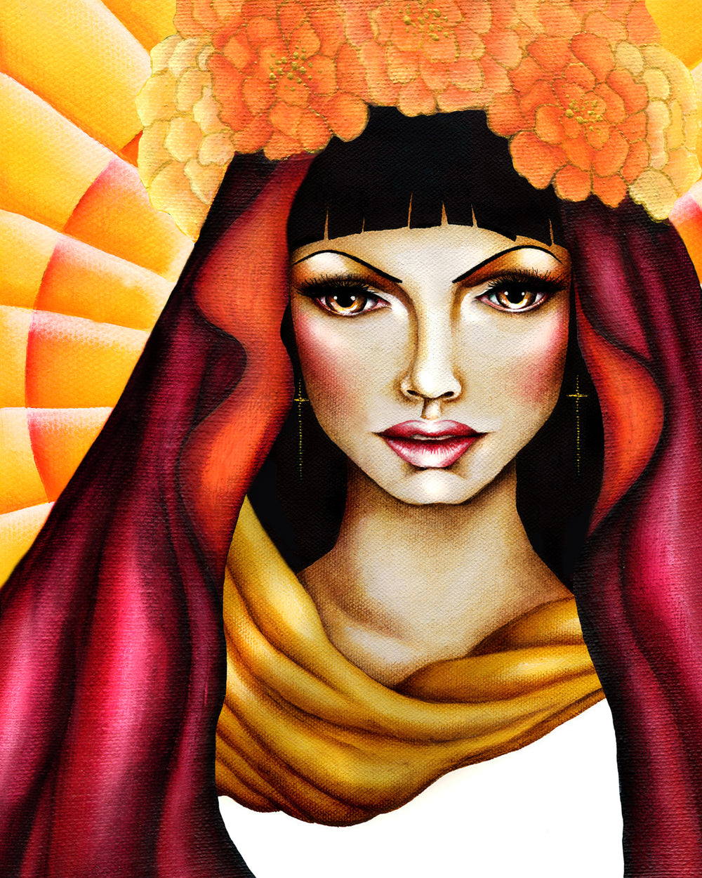 Black Market Art Company Madonna Sunrise & Day of the Dead Art Print