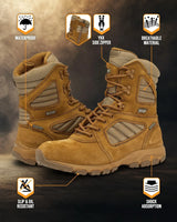 MAG SHIELD Suede Leather 8" Work Boot SZ WP - Magnum Boots - Flyclothing LLC