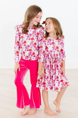 Magenta Velvet Bells - Mila & Rose ® - Flyclothing LLC