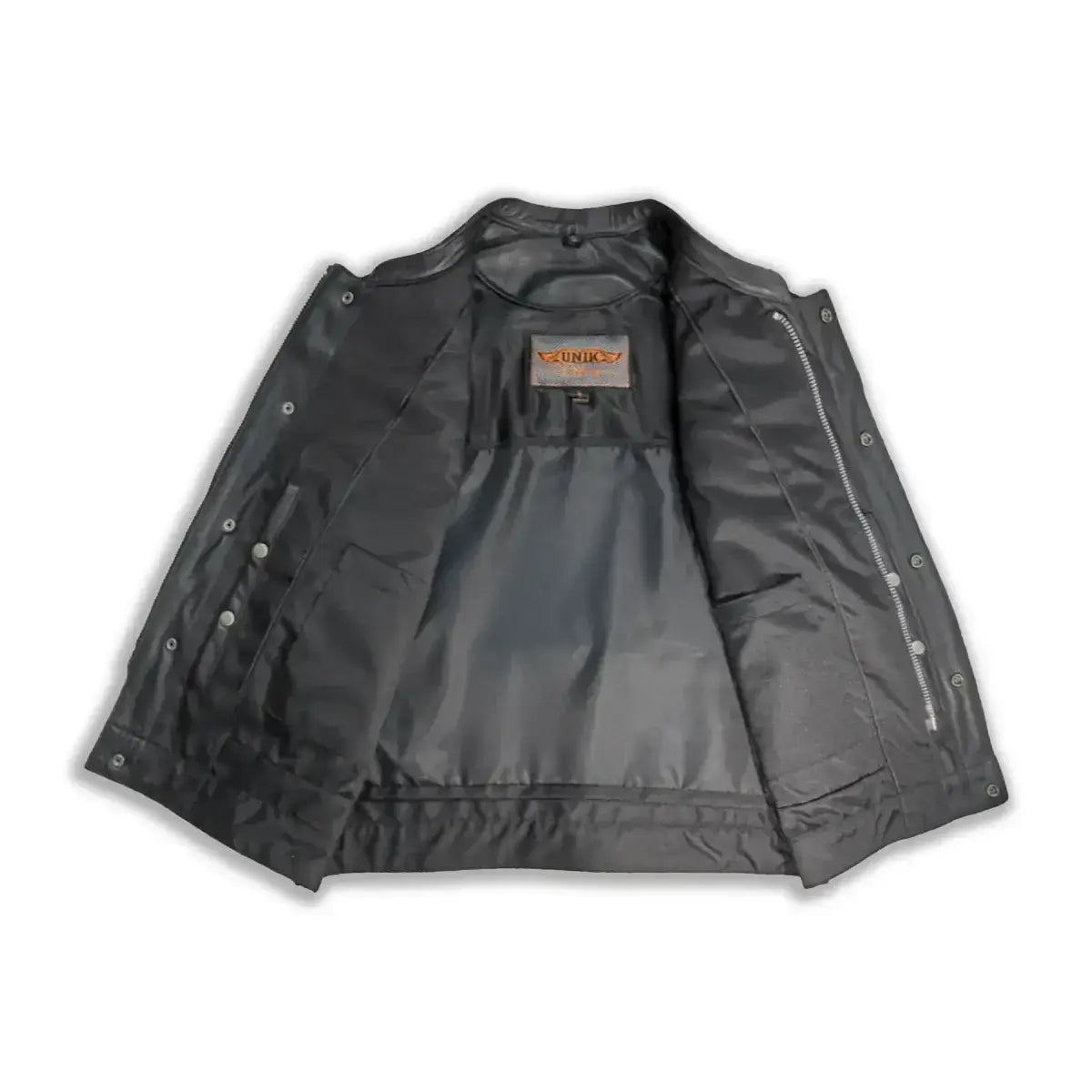 Diamond – Lowcut Men’s Motorcycle Leather Vest - Unik Just for Bikers - Flyclothing LLC