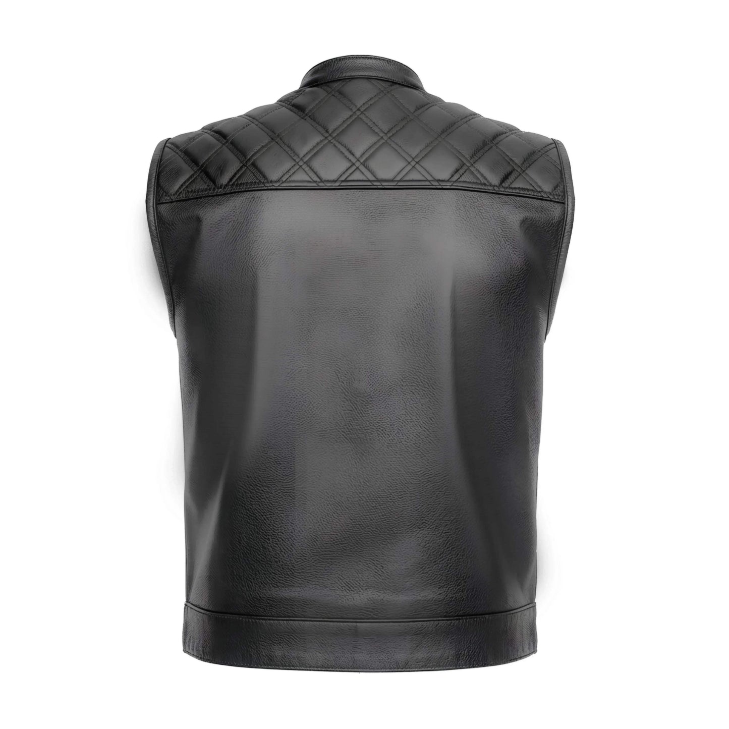 Diamond – Lowcut Men’s Motorcycle Leather Vest - Unik Just for Bikers - Flyclothing LLC
