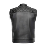 Diamond – Lowcut Men’s Motorcycle Leather Vest - Unik Just for Bikers - Flyclothing LLC