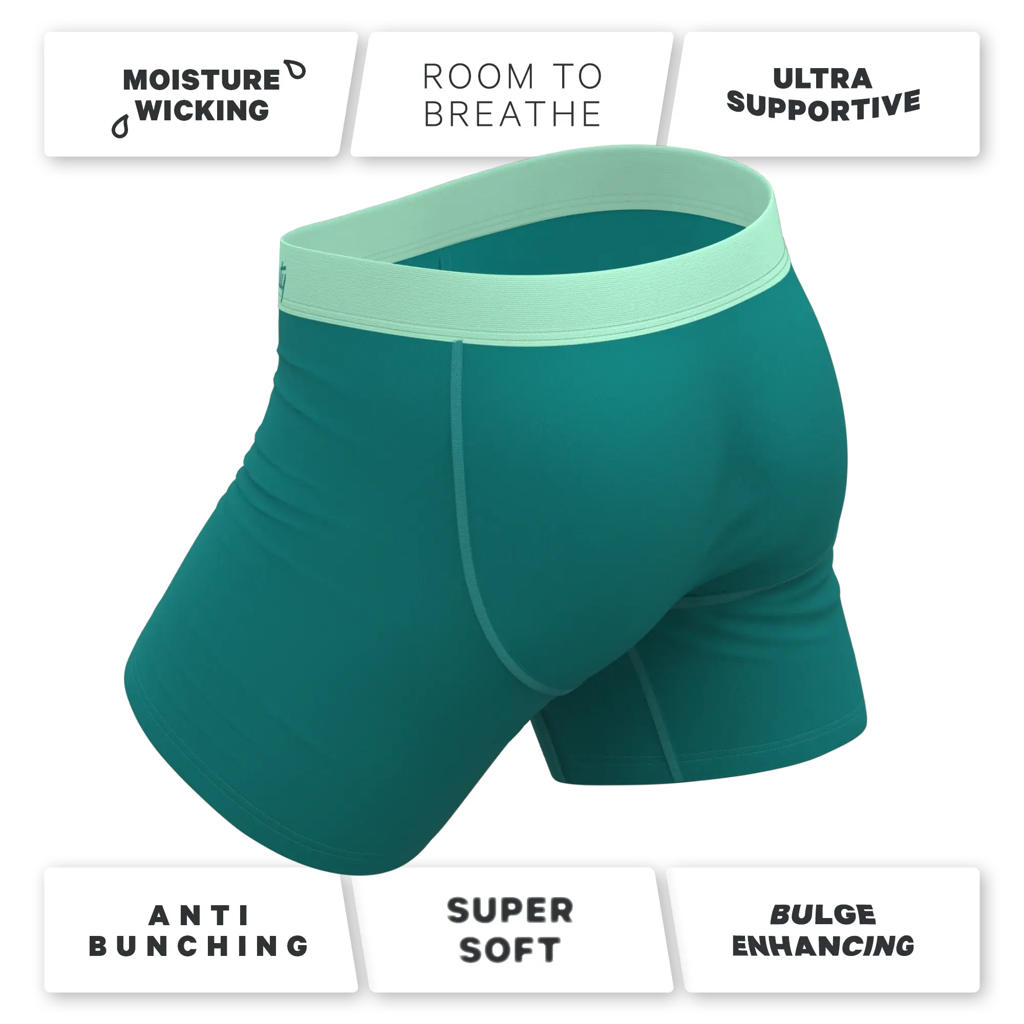 The Maldives | Teal Ball Hammock® Pouch Underwear With Fly - Shinesty - Flyclothing LLC