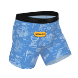 The Man With A Plan | Blueprint Ball Hammock® Pouch Underwear With Fly - Shinesty - Flyclothing LLC