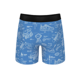 The Man With A Plan | Blueprint Ball Hammock® Pouch Underwear With Fly - Shinesty - Flyclothing LLC