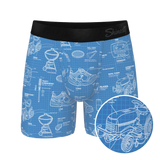 The Man With A Plan | Blueprint Ball Hammock® Pouch Underwear With Fly - Shinesty - Flyclothing LLC