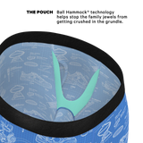 The Man With A Plan | Blueprint Long Leg Ball Hammock® Pouch Underwear With Fly - Shinesty - Flyclothing LLC