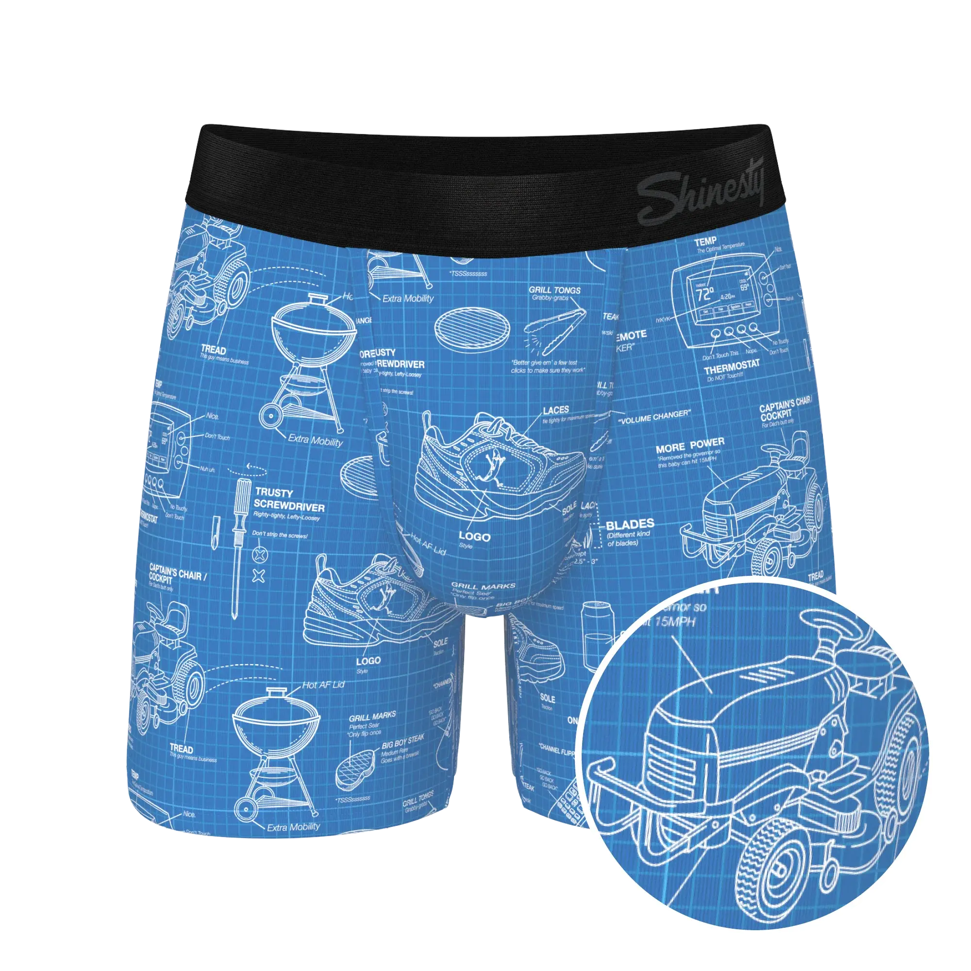 The Man With A Plan | Blueprint Ball Hammock® Pouch Underwear - Shinesty - Flyclothing LLC