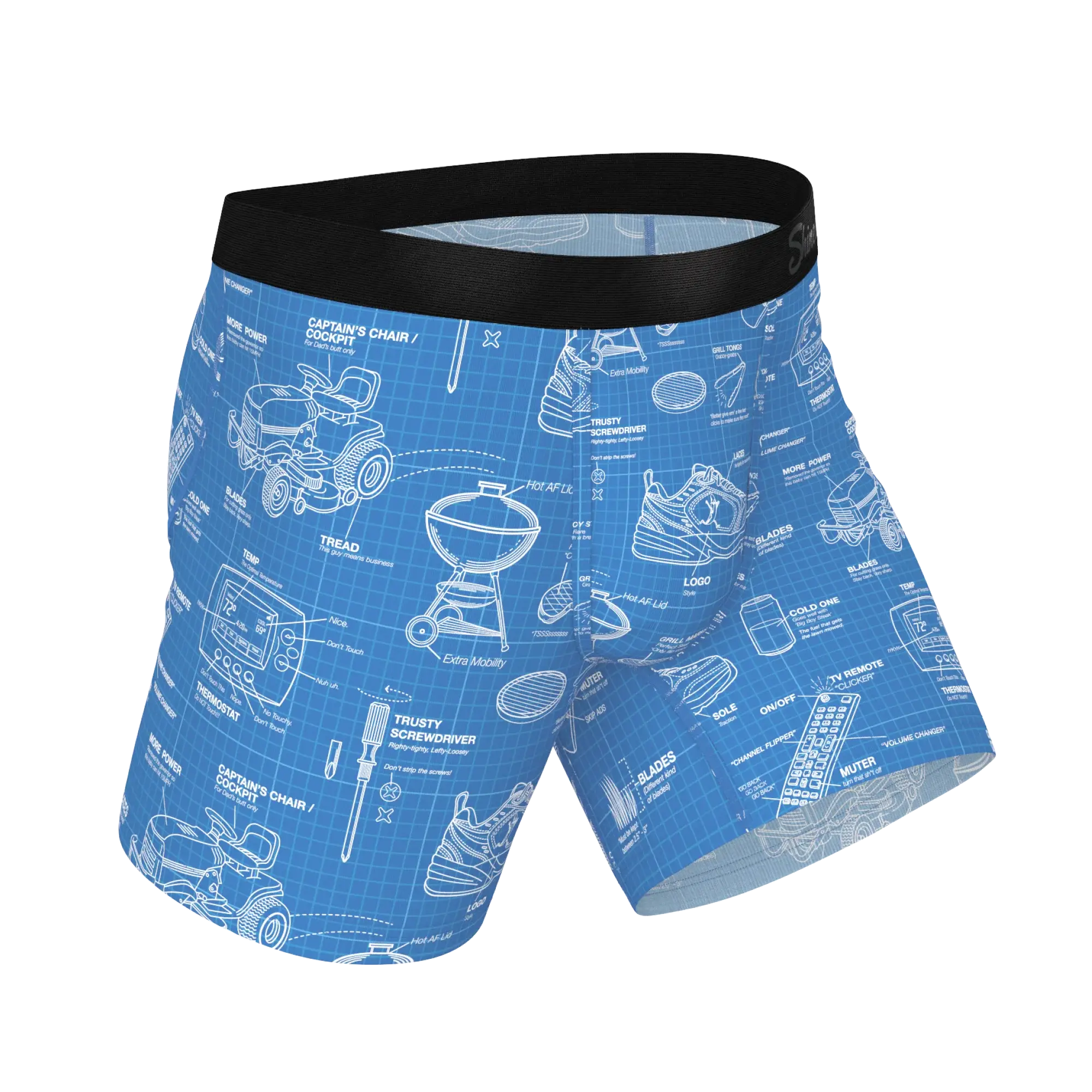 The Man With A Plan | Blueprint Ball Hammock® Pouch Underwear - Shinesty - Flyclothing LLC