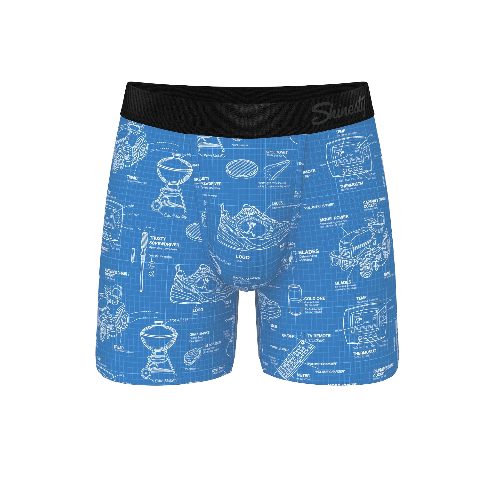 The Man With A Plan | Blueprint Ball Hammock® Pouch Underwear - Shinesty - Flyclothing LLC