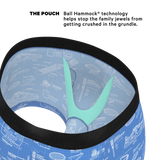 The Man With A Plan | Blueprint Ball Hammock® Pouch Trunks Underwear - Shinesty - Flyclothing LLC