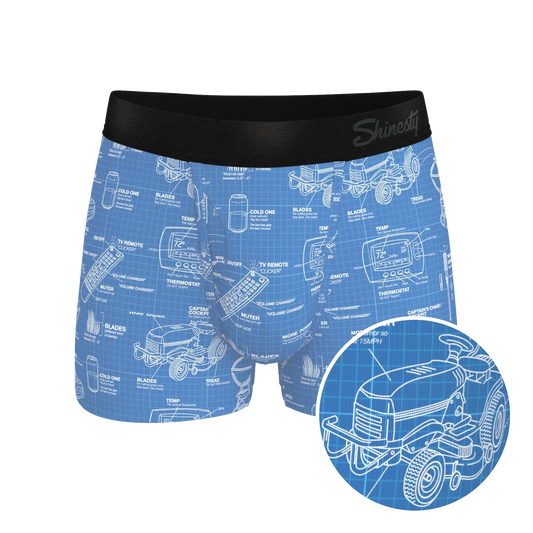 The Man With A Plan | Blueprint Ball Hammock® Pouch Trunks Underwear - Shinesty - Flyclothing LLC