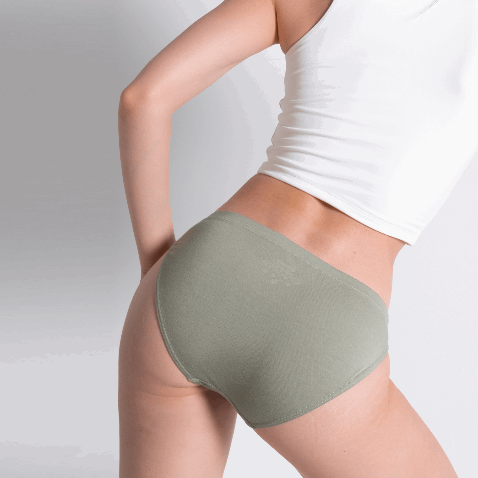 The Manzanilla | Olive Green Modal Bikini Underwear