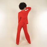 The Maraschino | Flame Scarlet Red SleepDeep™ Women’s Long Sleeve Pajama Set - Shinesty - Flyclothing LLC