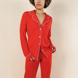 The Maraschino | Flame Scarlet Red SleepDeep™ Women’s Long Sleeve Pajama Set - Shinesty - Flyclothing LLC