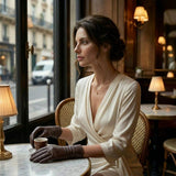 Marcella (brown) - Unlined women’s lambskin leather gloves