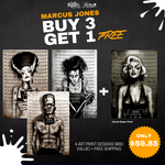 Black Market Art Company Marcus Jones Buy 3 Get 1 FREE Art Print Bundle Print