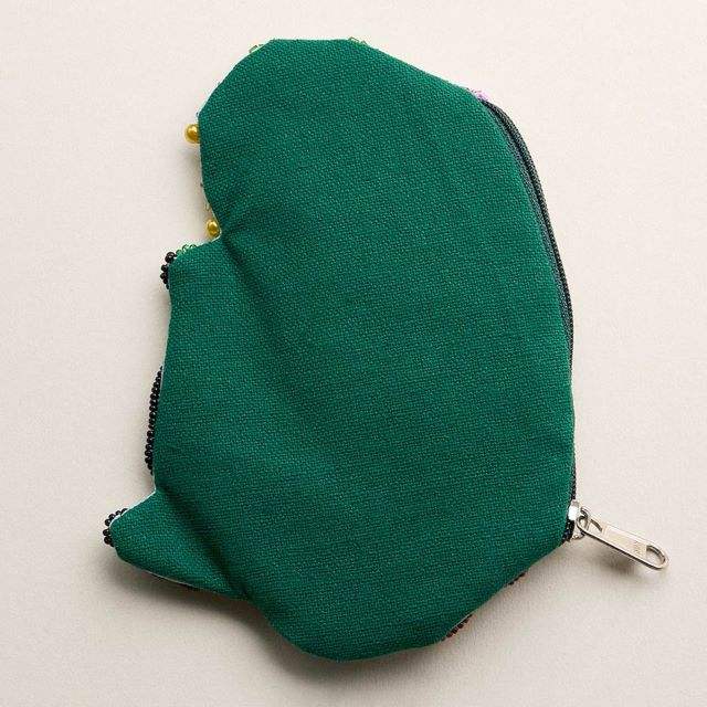 Mardi Gras Jester Alligator Seed Beaded Mini Pouch Bag - Madeline Love - Flyclothing LLC