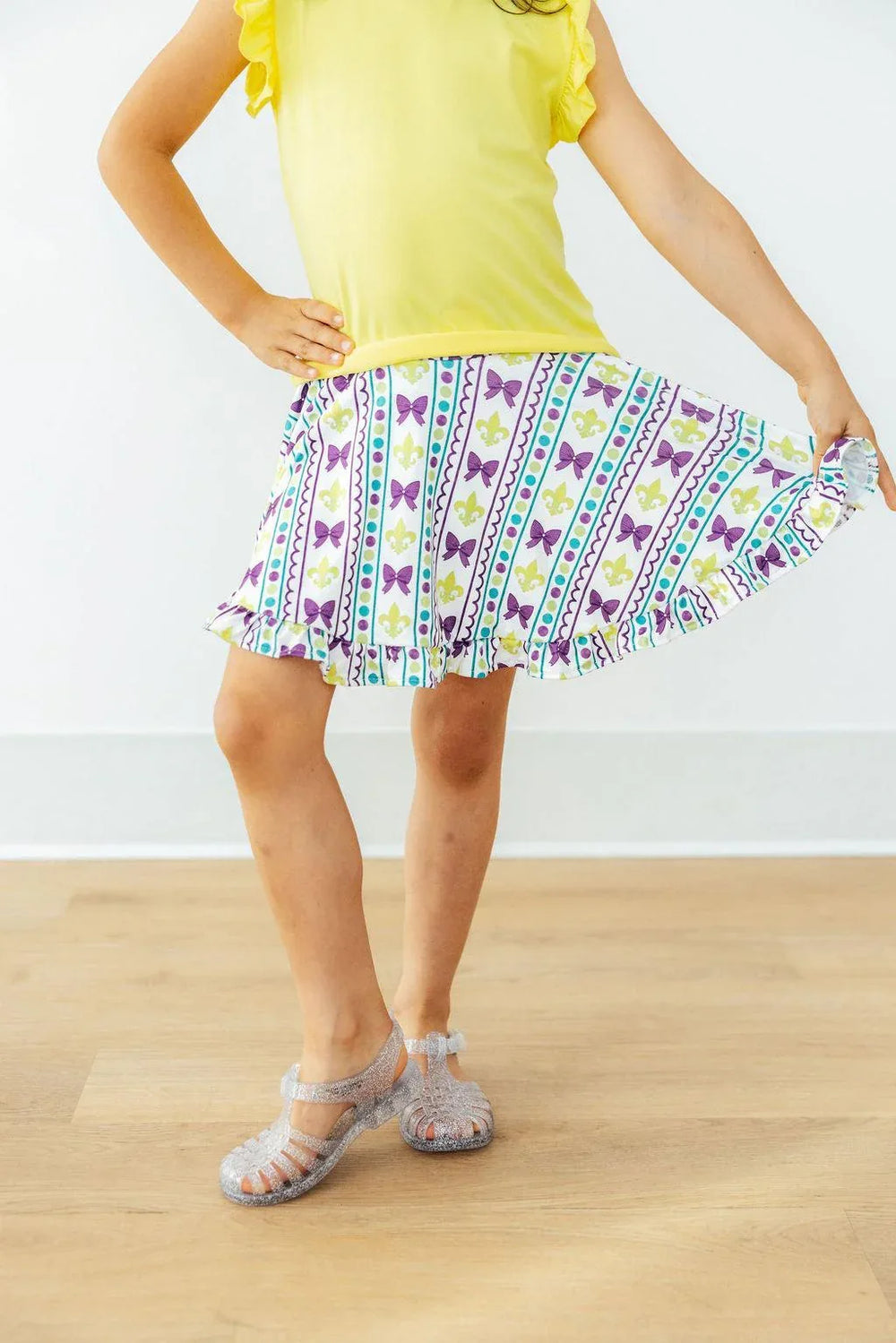 Mardi Gras Ruffle Twirl Skort - Mila & Rose ® - Flyclothing LLC
