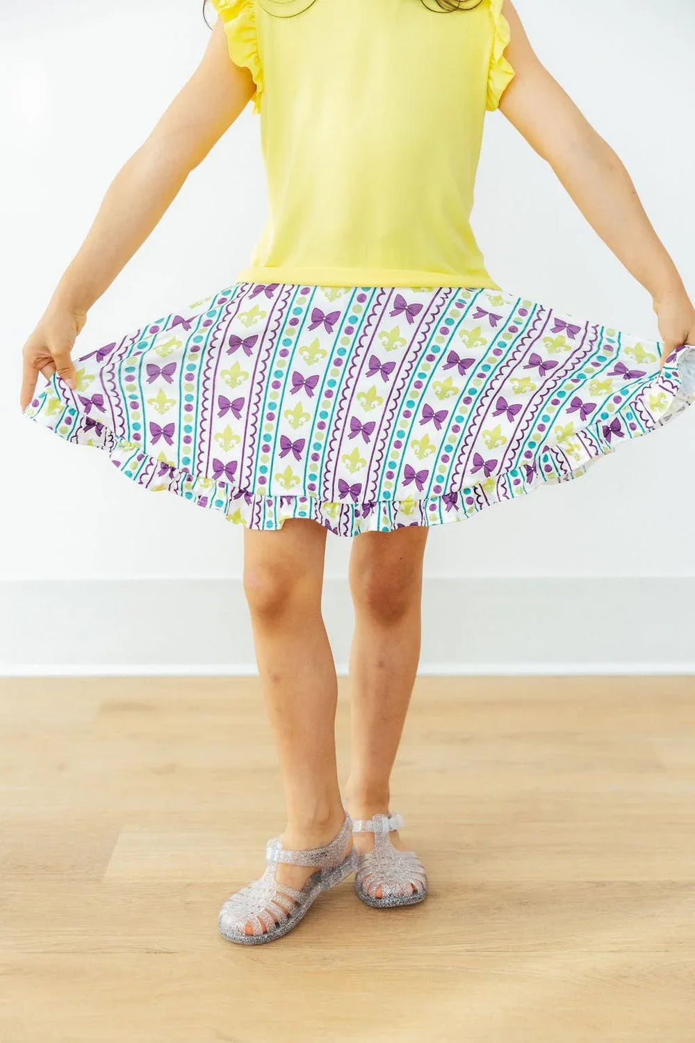 Mardi Gras Ruffle Twirl Skort - Mila & Rose ® - Flyclothing LLC