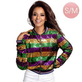 Mardi Gras Sequin Zipper Jacket - Madeline Love - Flyclothing LLC