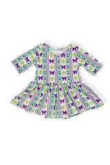 Mardi Gras 3/4 Sleeve Twirl Bodysuit - Mila & Rose ® - Flyclothing LLC