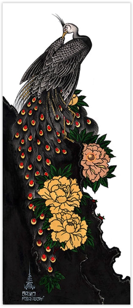 Black Market Art Company Mariachi& Peacock Print