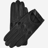 Mario (black) - Italian lambskin leather driving gloves & touchscreen feature - Leather Gloves Online - Flyclothing LLC