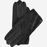 Mario (black) - Italian lambskin leather driving gloves & touchscreen feature - Leather Gloves Online - Flyclothing LLC
