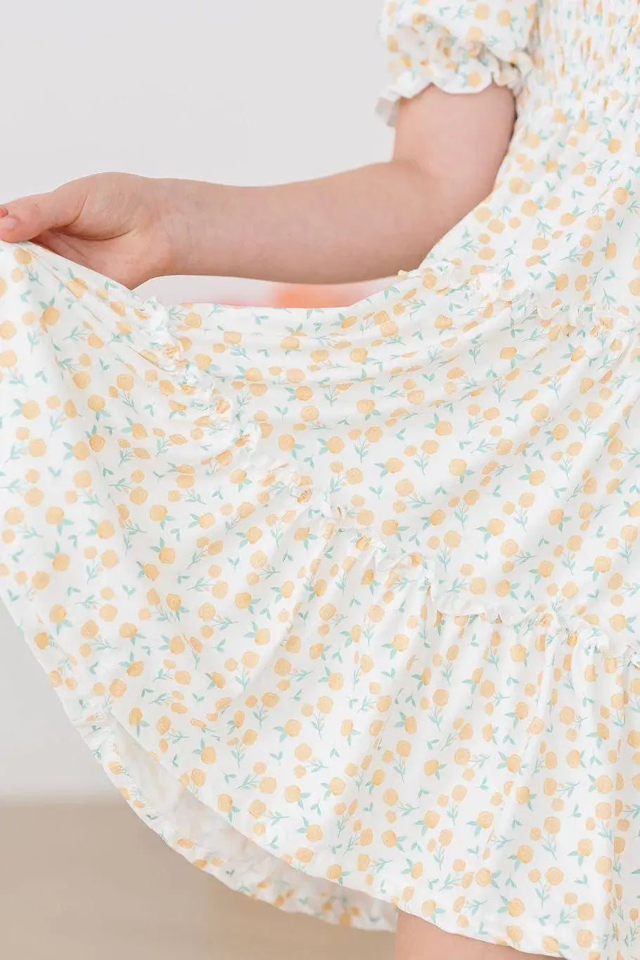 Marvelous Marigolds Smocked Ruffle Dress - Mila & Rose ® - Flyclothing LLC