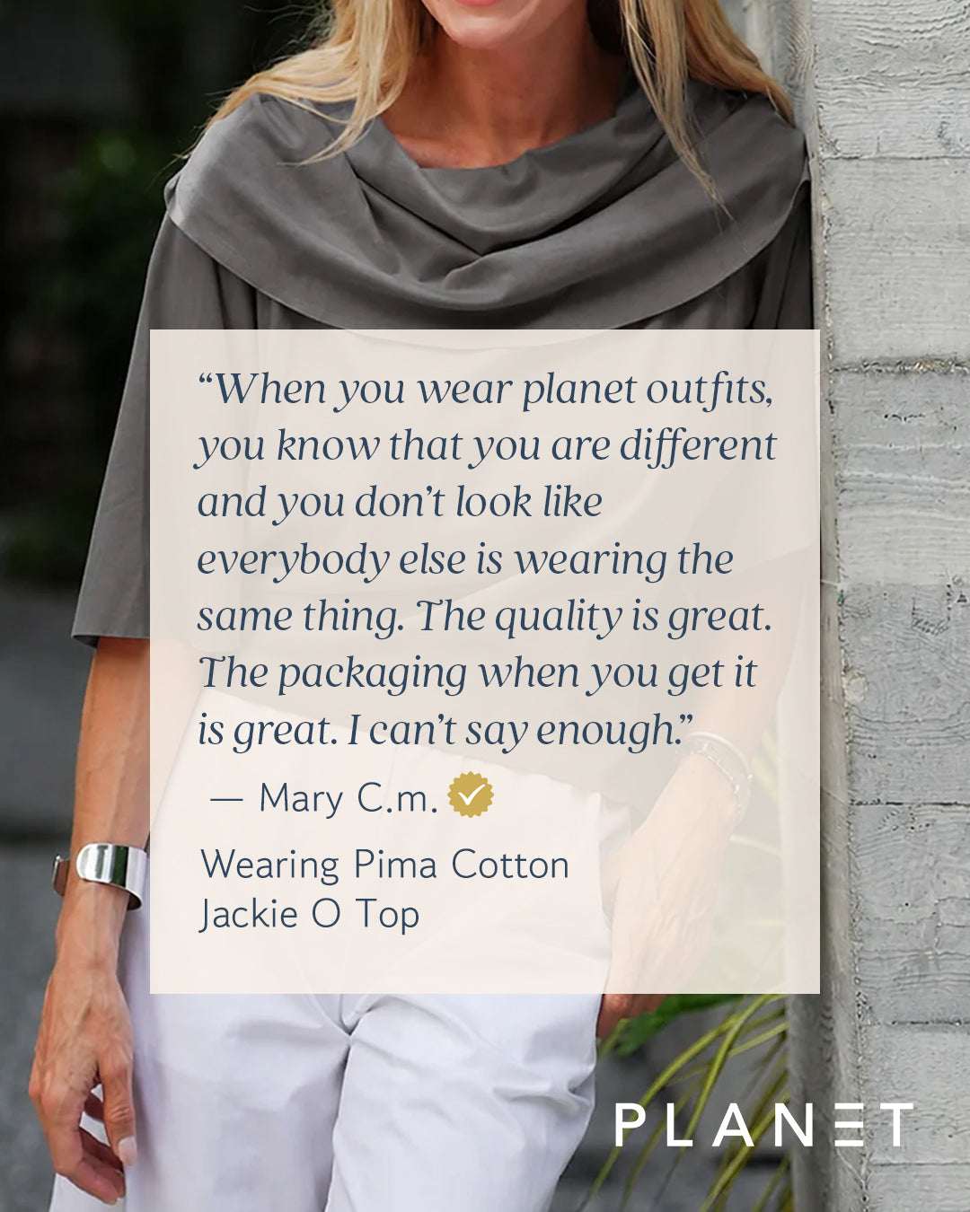 Pima Cotton Jackie O Top - Cornflower