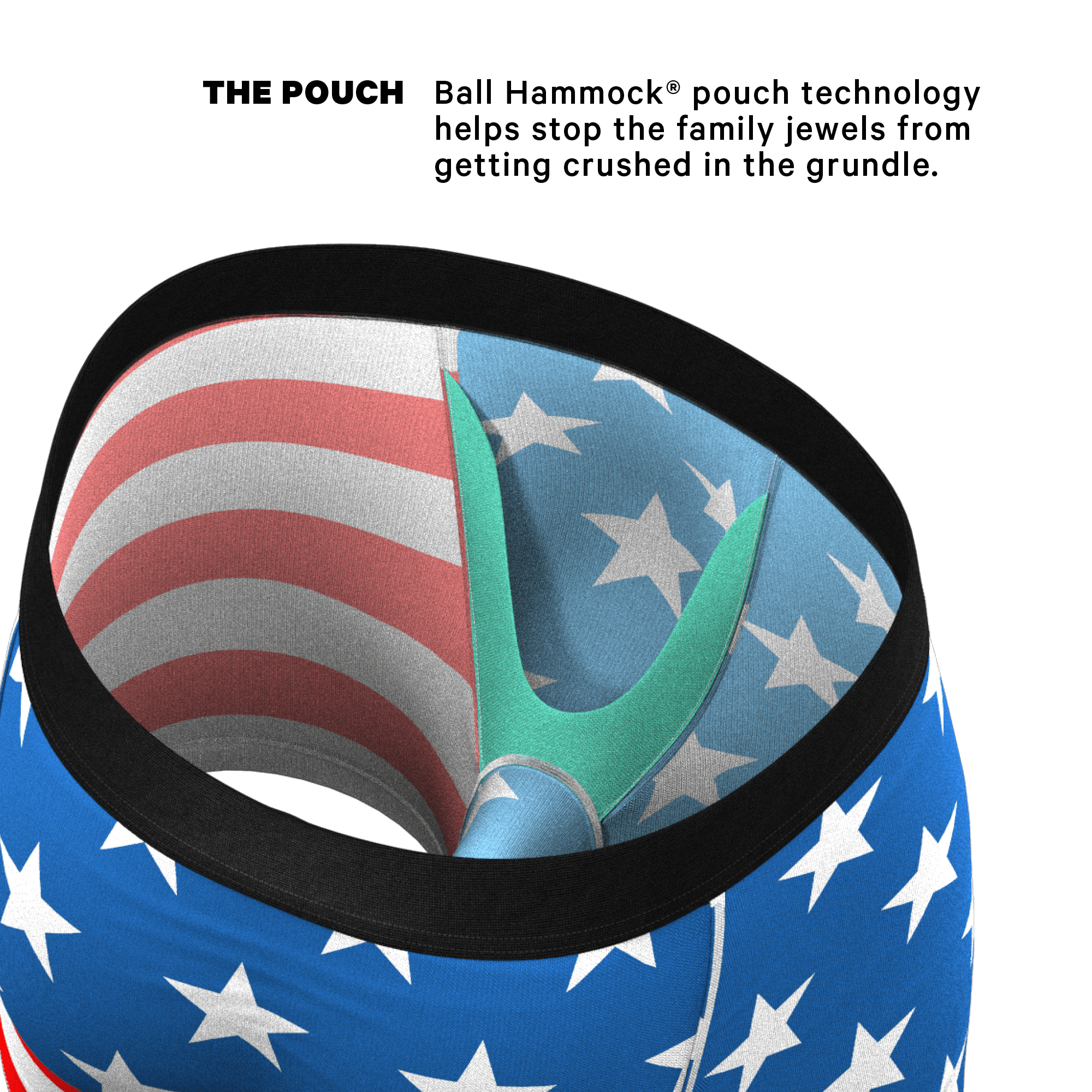 The Mascot | American Flag Ball Hammock® Pouch Underwear - Shinesty