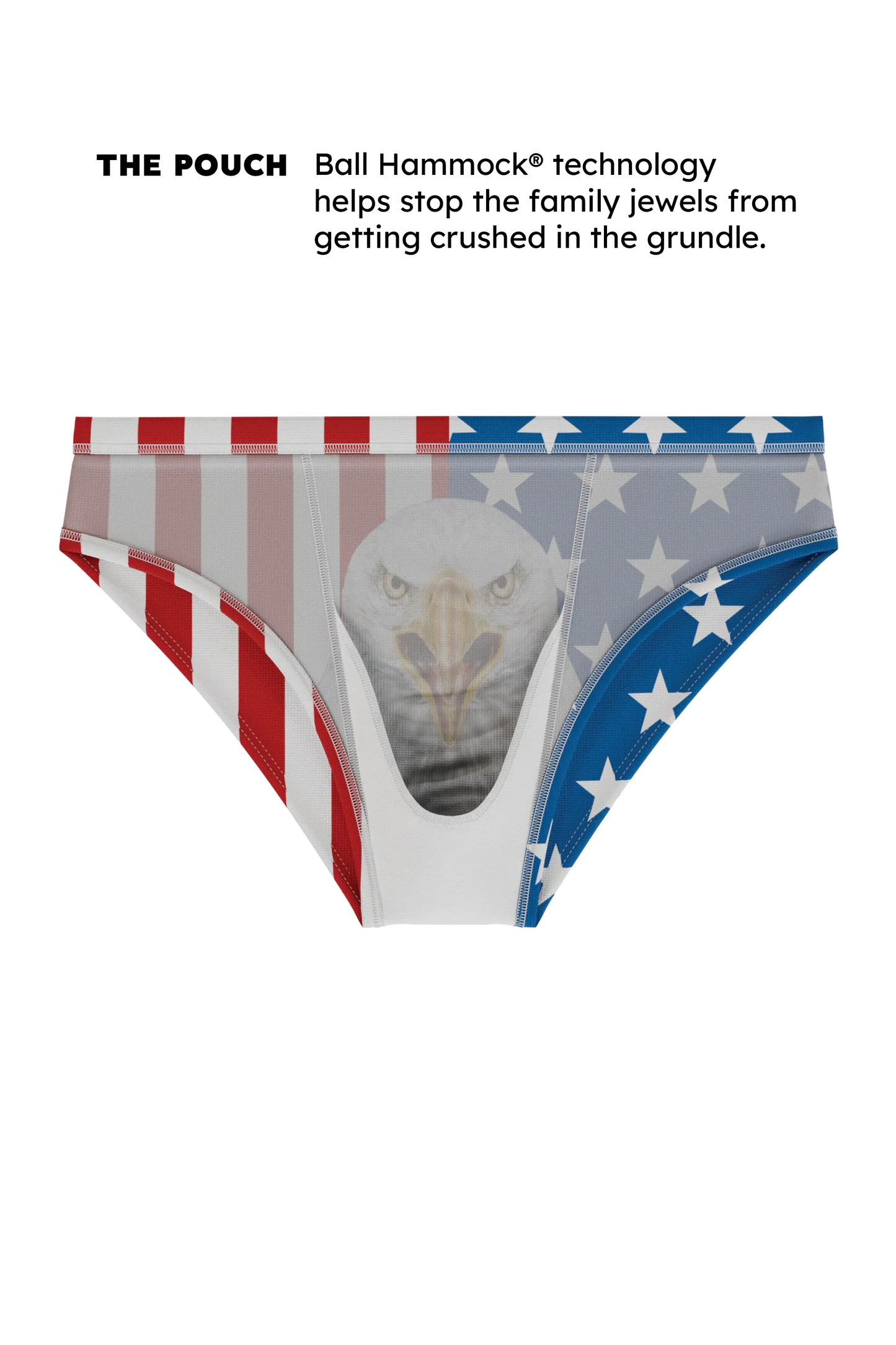 The Mascot | American Flag Ball Hammock® Pouch Swim Brief - Shinesty - Flyclothing LLC