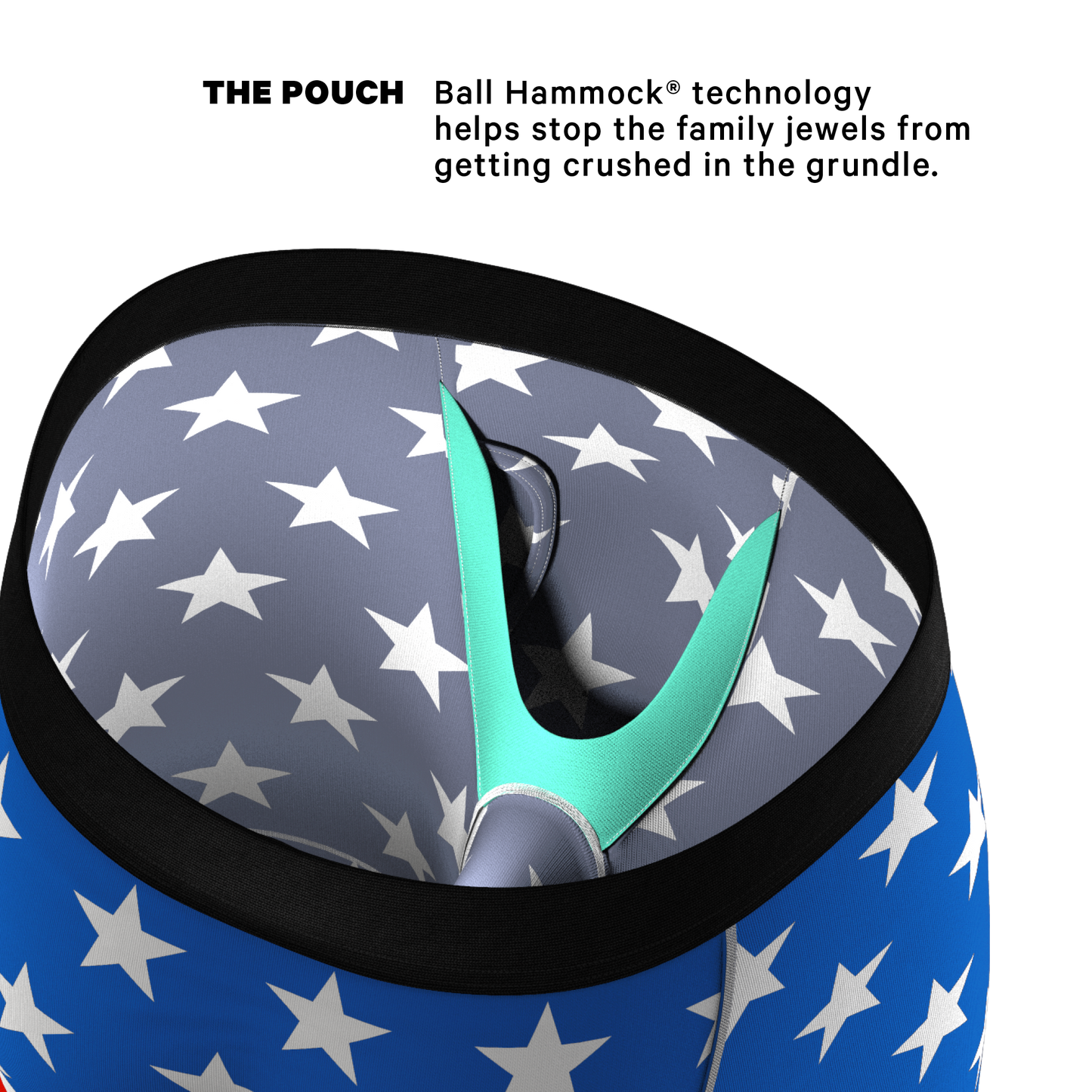 The Mascot | American Flag Ball Hammock® Boxer - Long Leg