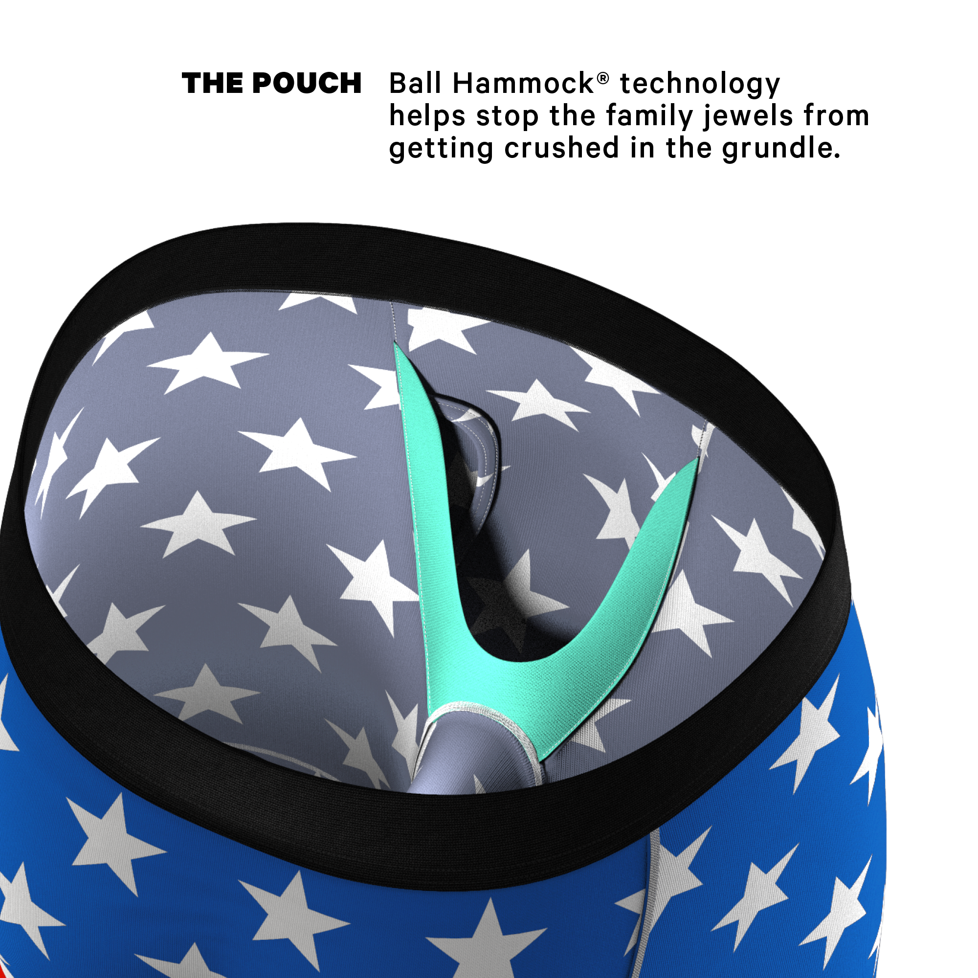 The Mascot | American Flag Ball Hammock® Boxer - Long Leg