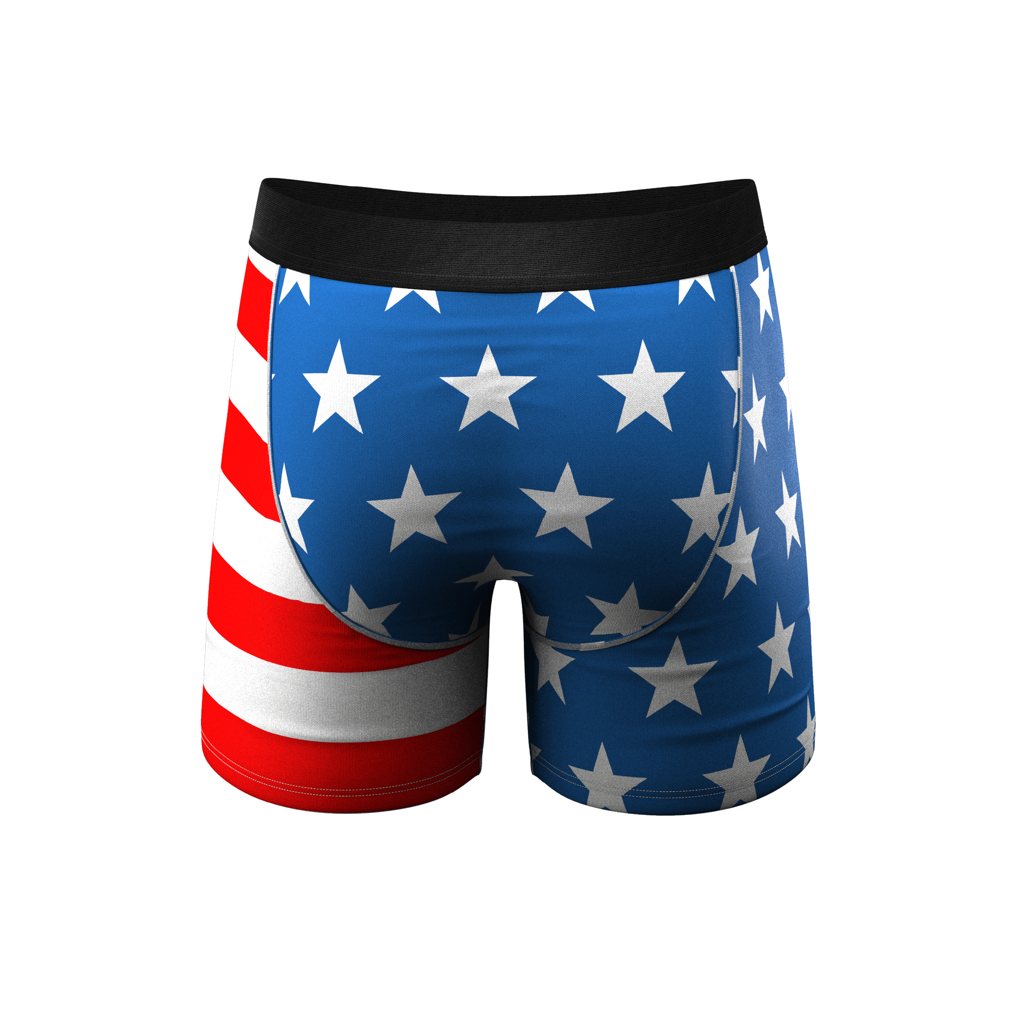 The Mascot | American Flag Ball Hammock® Pouch Underwear With Fly - Shinesty