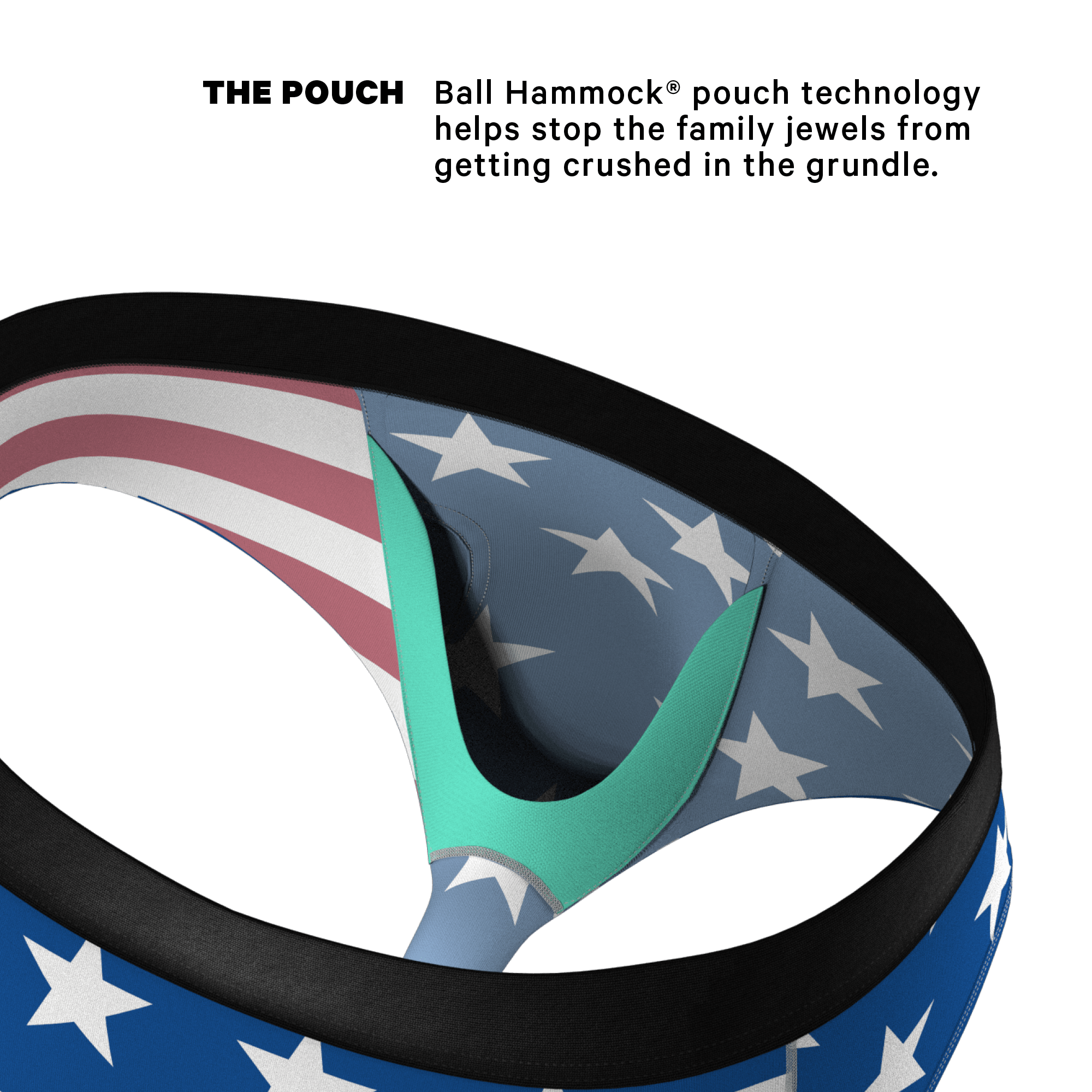 The Mascot | American Flag Ball Hammock® Pouch Underwear Briefs - Shinesty