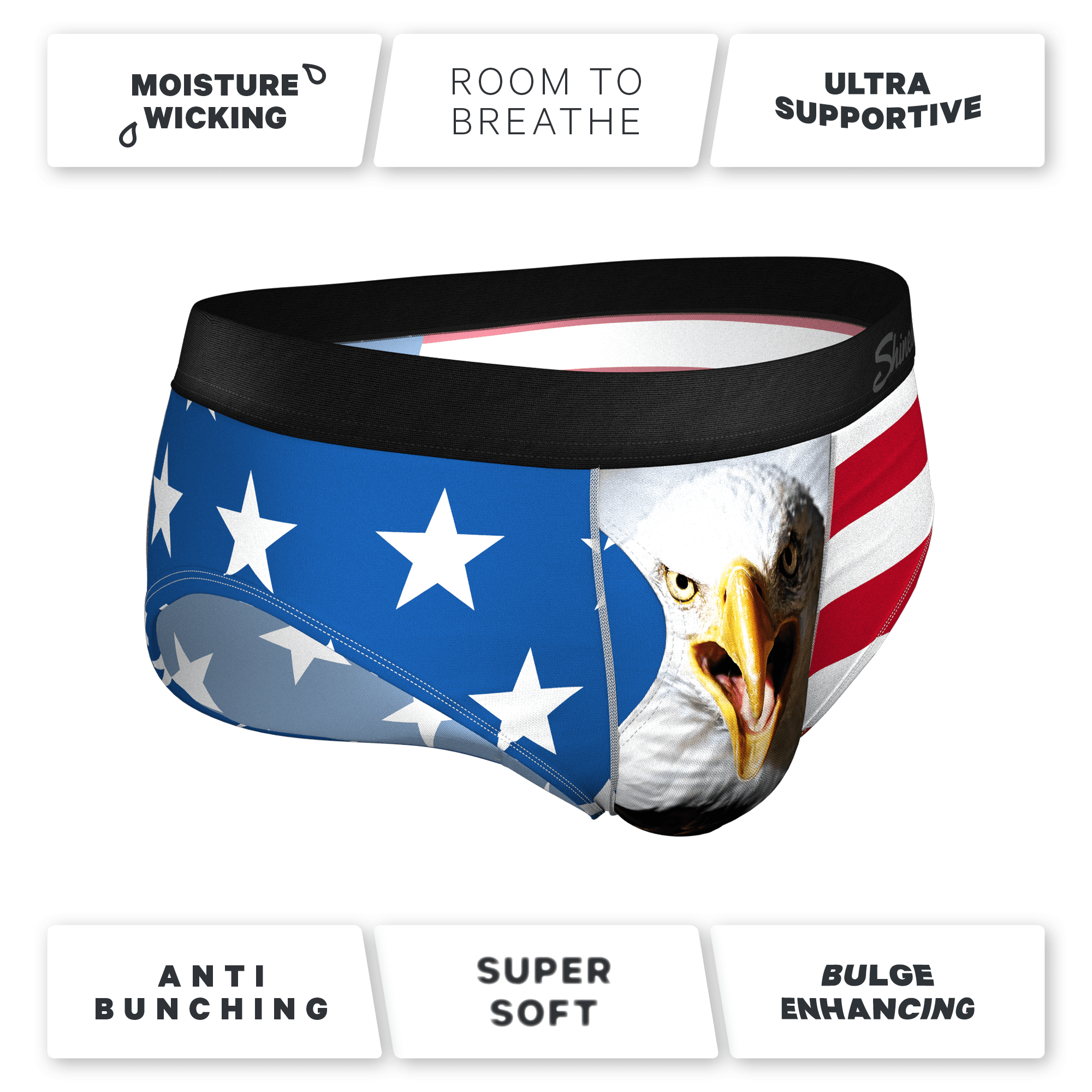 The Mascot | American Flag Ball Hammock® Pouch Underwear Briefs - Shinesty