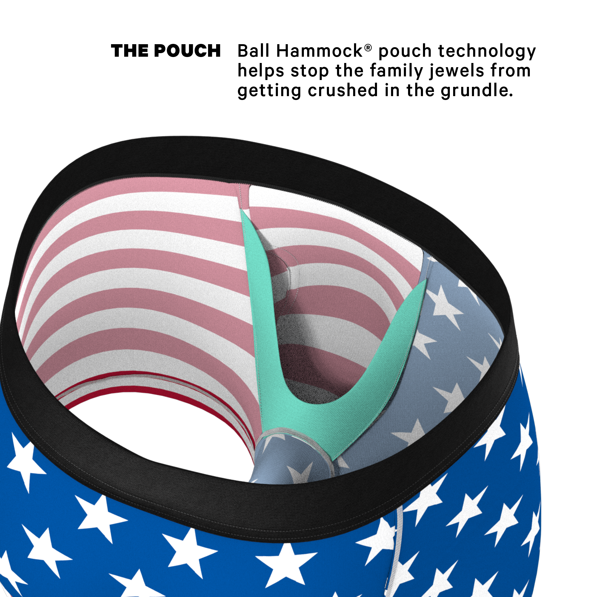 The Mascot | American Flag Ball Hammock® Pouch Trunks Underwear