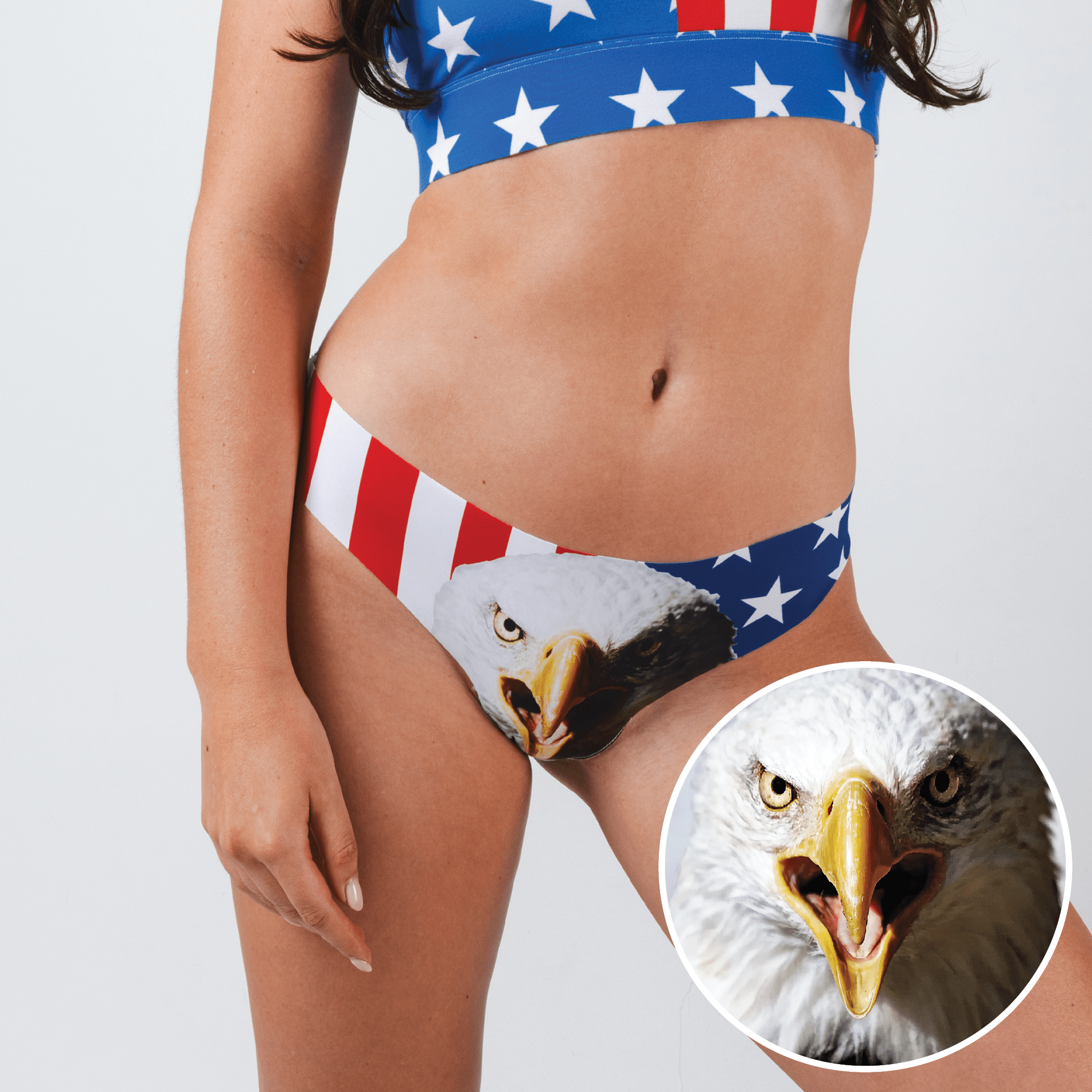 The Mascot | American Flag Seamless Thong - Shinesty