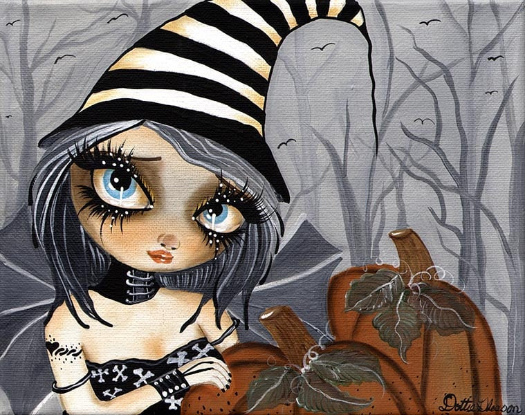 Black Market Art Company Matilda The Haloween Fairy Print