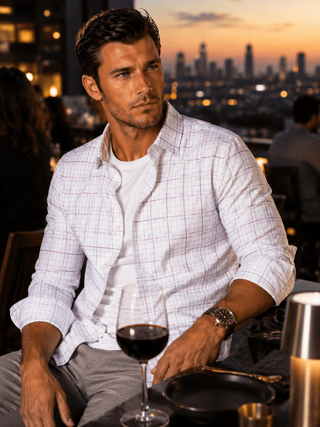 Matt Plaid Long Sleeve Tech Shirt - Buki - Flyclothing LLC